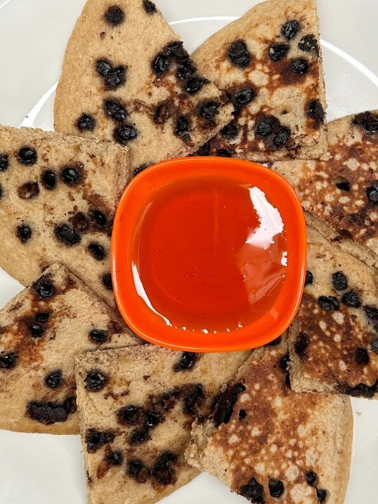 Chocolate Chip Pancakes – Eggless