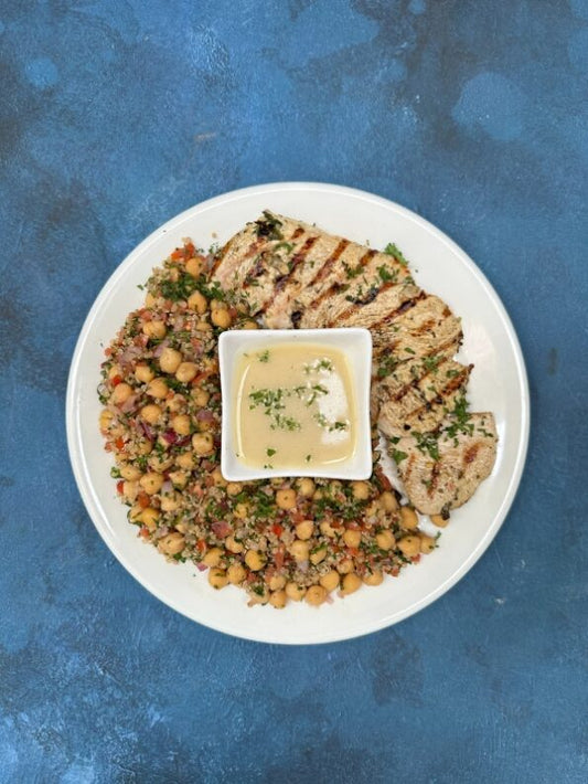Chickpea Tabbouleh with Grilled Chicken