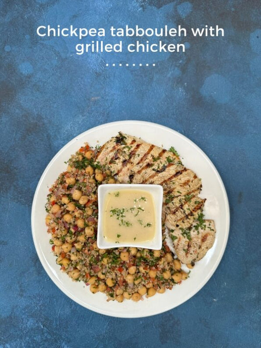 Chickpea Tabbouleh with Grilled Chicken